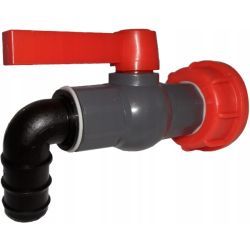 Zawór czerpalny 1 cal z nakrętką Fi/61 mm, dławica kątowa1 cal