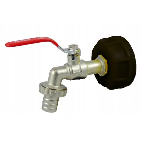 Metalowy Kran 1/2 cala z nakrętką fi 61 mm