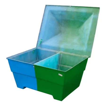 Pojemnik na piasek i sól dwudzielna skrzynia 450L