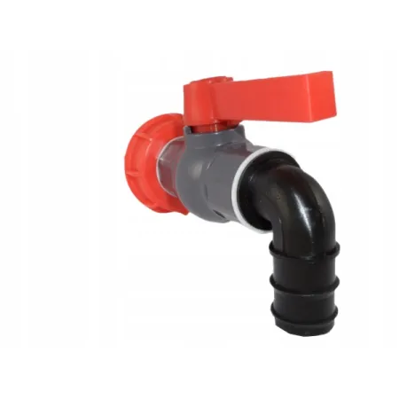 Zawór czerpalny 1 cal z nakrętką Fi/61 mm, dławica kątowa1 cal