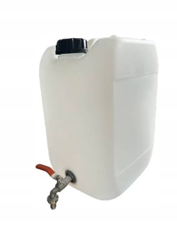 Kanister 20L z metalowym kranem 1/2 – pod wąż, camping, działka