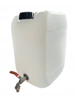 Kanister 20L z metalowym kranem 3/4 – camping, działka, szczelny