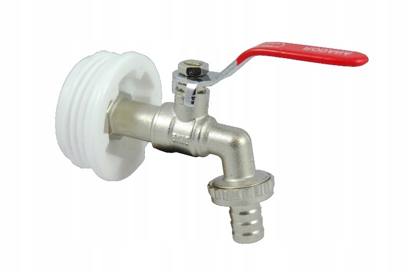 Metalowy Kran 3/4 cala z korkiem do beczki fi 51 mm