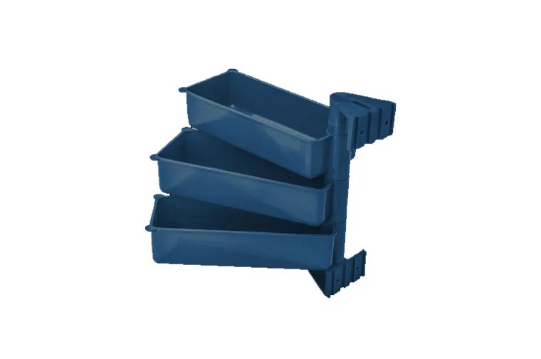 EKO PIVOT ( 3 PÓŁKI) -  pojemniki obrotowe, wysokość zestawu 3 pojemników - 25 cm